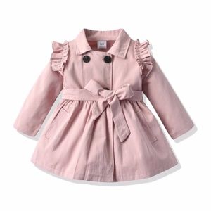 NWT Kids  Pink Trench Coat With Belt Sz 4-6